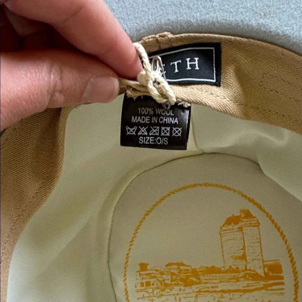 Wyeth Light Blue Wide Brim Hat with Bow - Picture 6 of 11